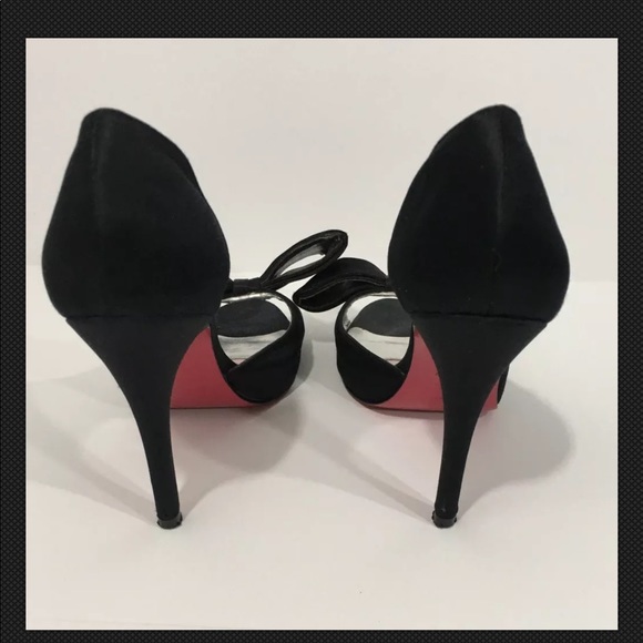 Paris Hilton “Seniorita” Black Bow Heels - Picture 4 of 6